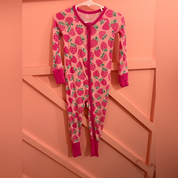 Little Sleepies Other - Little Sleepies Sweet Strawberries Bamboo Zippy Size 12-18 Months